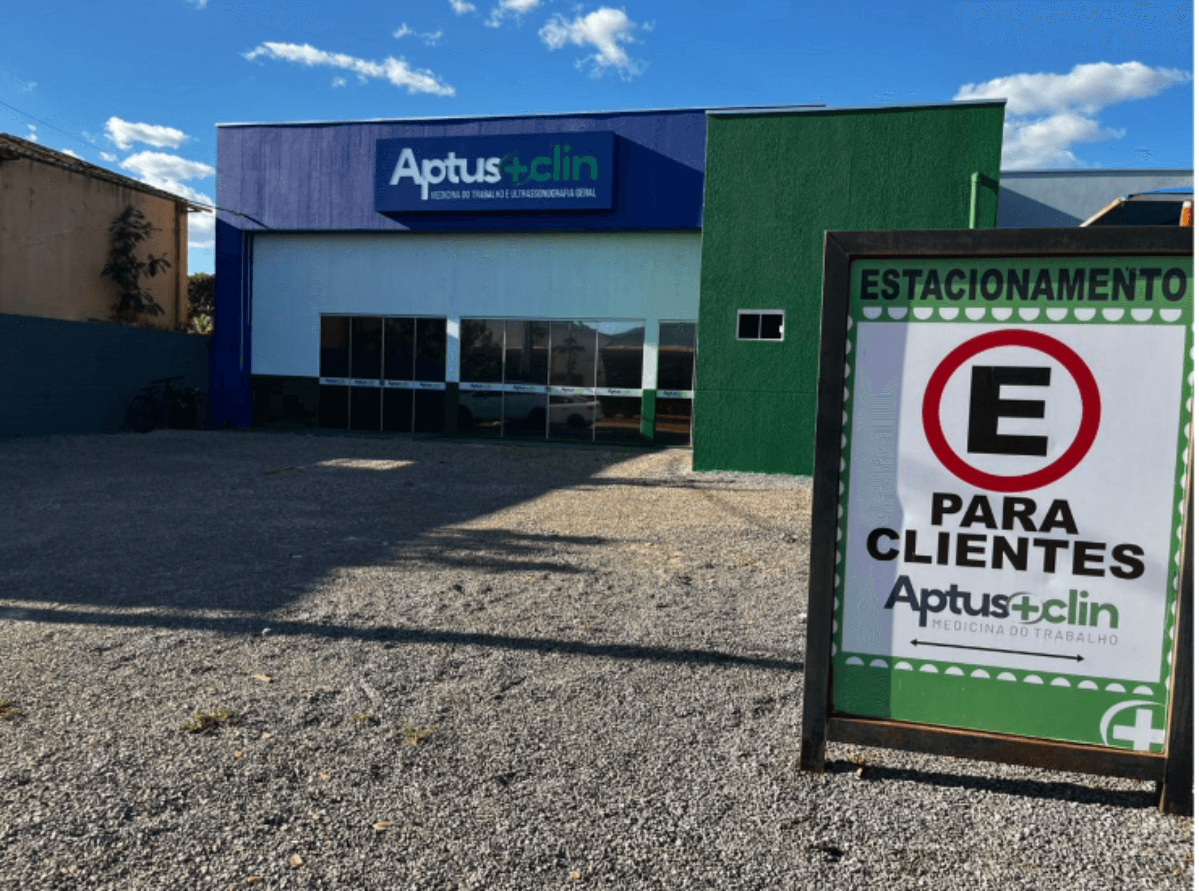 Fachada da Unidade Aptus Clin em Boa Esperança do Norte